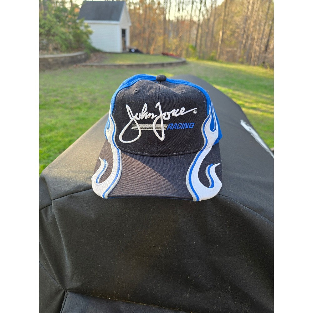 John Force Racing NHRA Drag Racing Hat Blue Black Flame MainGate Youth Cap